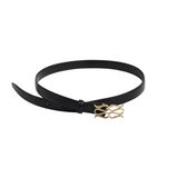 Monogram Leather Belt Black