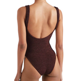 Celine Swimsuit Metallic Choco