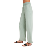 Smocked Waist Wide Leg Green