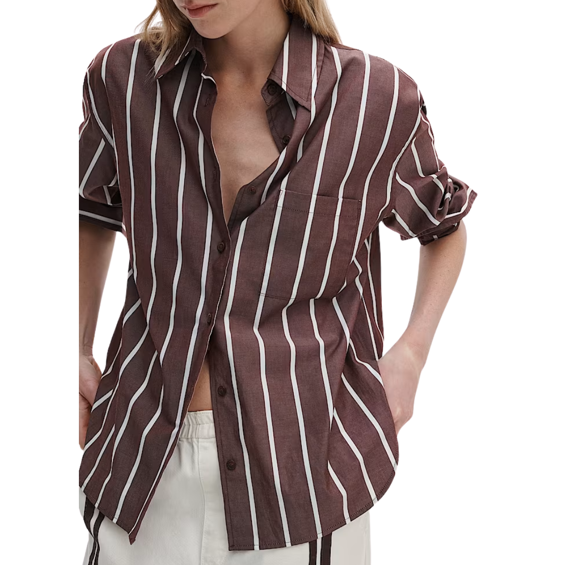 Connie Shirt Stripe Brown