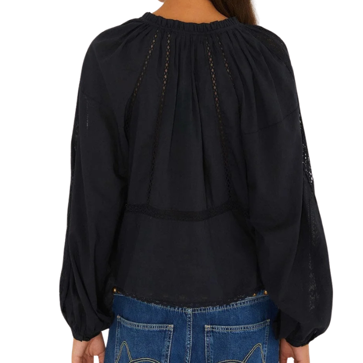 Boho Blouse English Black