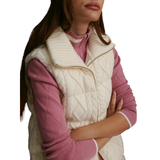 Irina Cable Knit Gilet Egret