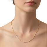 Gold Link Bar Necklace