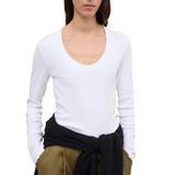 Scoop Jersey Top White