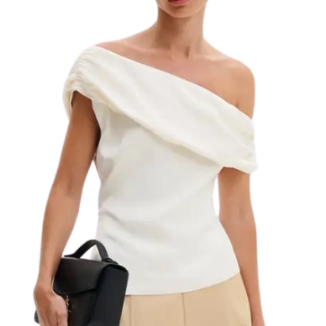 Seleah Asymmetrical Top Vanilla