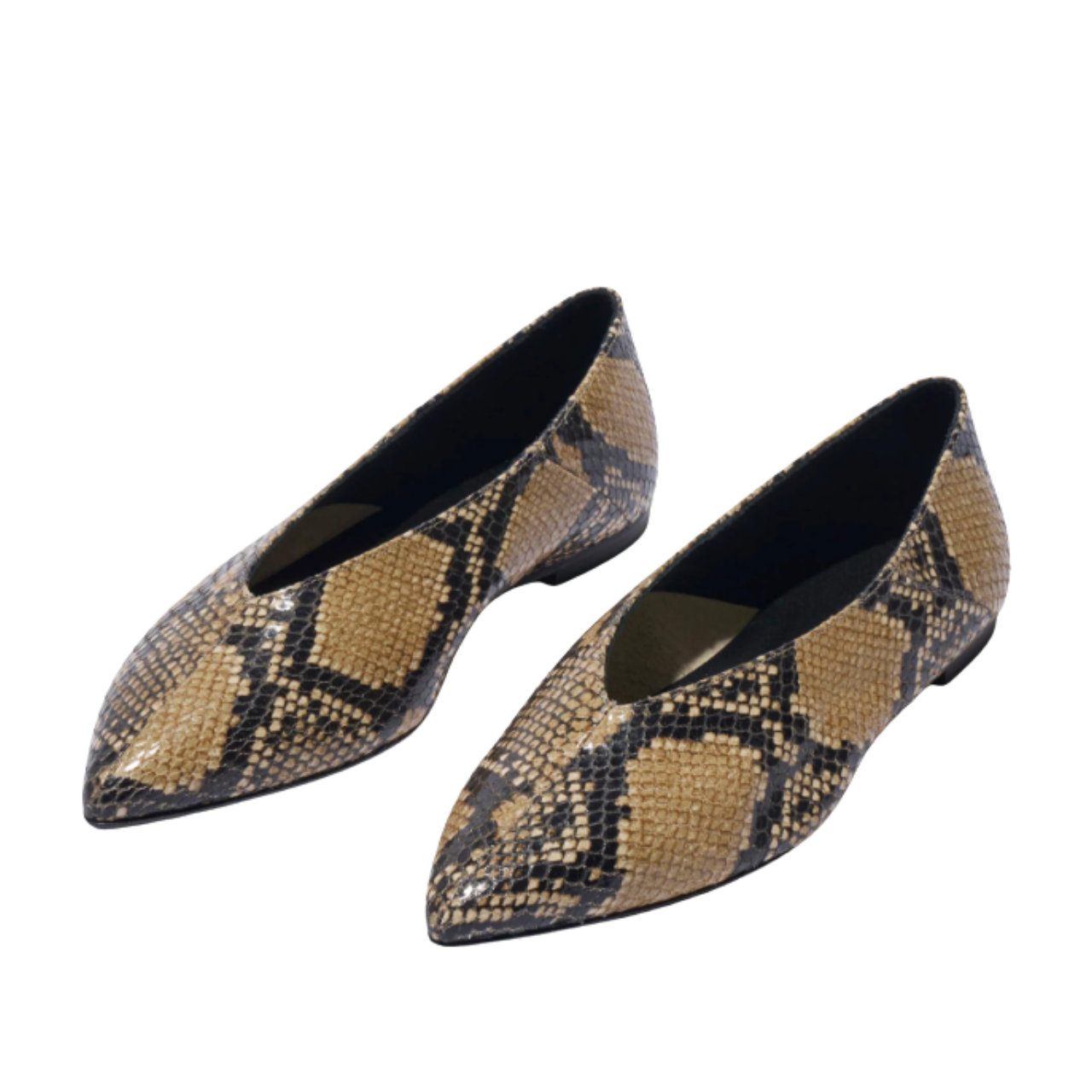 Moa Pointed Toe Flats Hazelnut