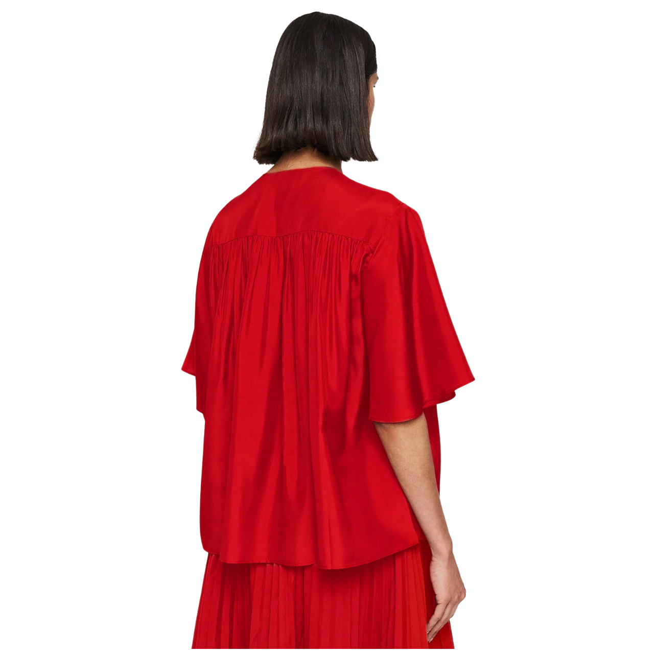 Habotai Crimson Blouse