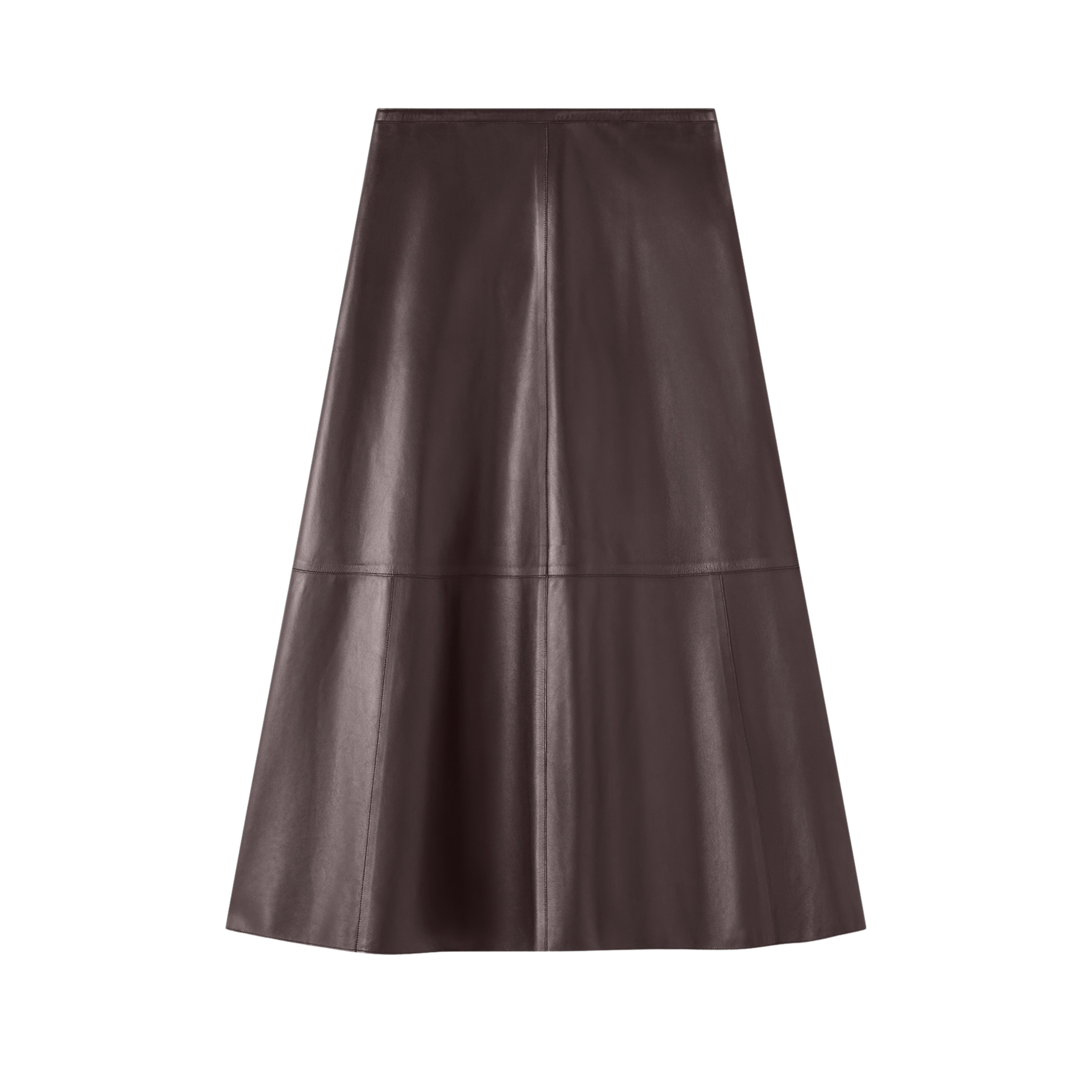 Helius Mahogany Soft Nappa Leather Skirt