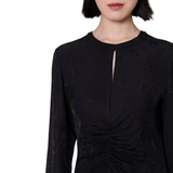 Aurora Black Jacquard Dress