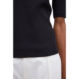 Fitted Rib Tee Black