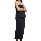 Square Slim Dress Black