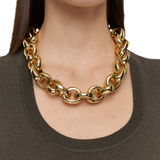 Bean Link Necklace Gilded Gold