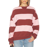 Classic Stripe Crew Strawberry Wine