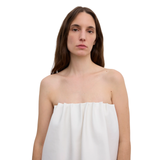 Rouched Tube Top White