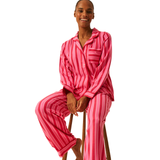 Ecovero Pyjama Top -Candy Pop Stripe