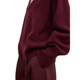 Soft Wool Scoop Knit Burgundy