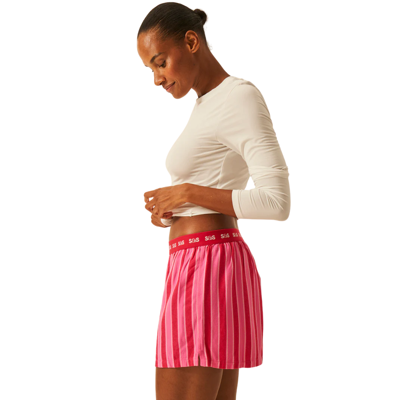 Ecovero Pyjama Shorts - Candy Pop Stripe