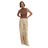 Anastasia Rib Knit Tank Taupe