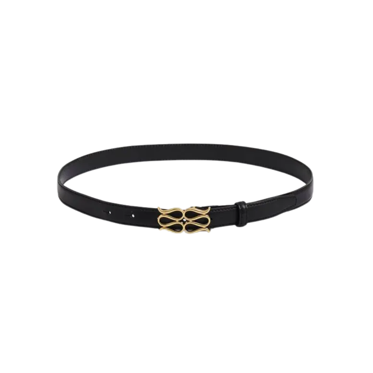 Monogram Leather Belt Black