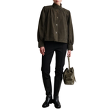 Zonie Suede Jacket Black Olive