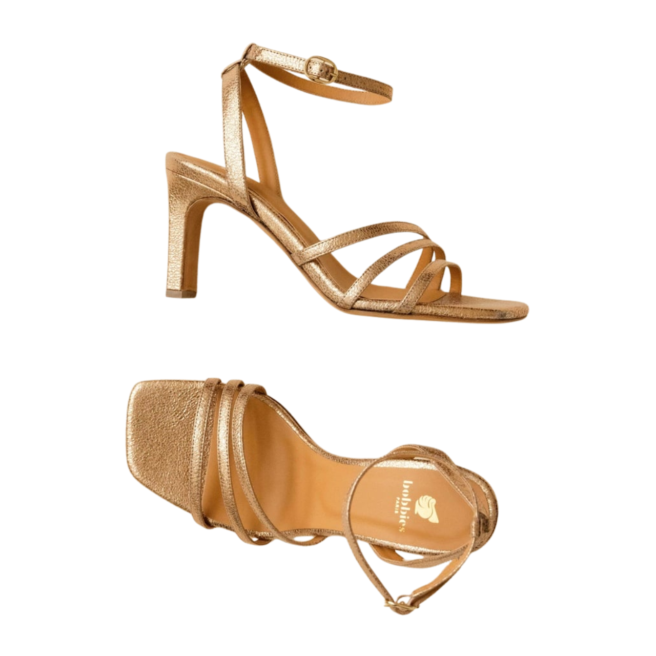 Davina Heeled Sandal Sepia Gold