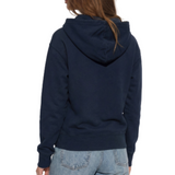Debbie Shrunken Hoodie Paris Navy