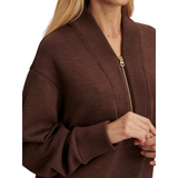 Sally Half Zip Sweat Coffee Bean