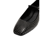 Uma Mini Stud Flats Black