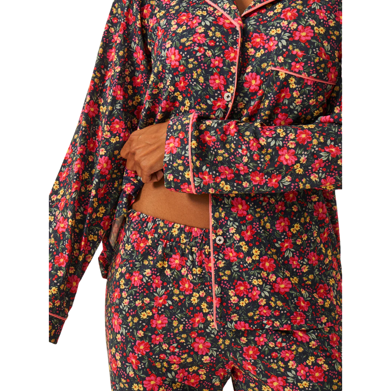 Long Pyjama Set- Cherry Bloom