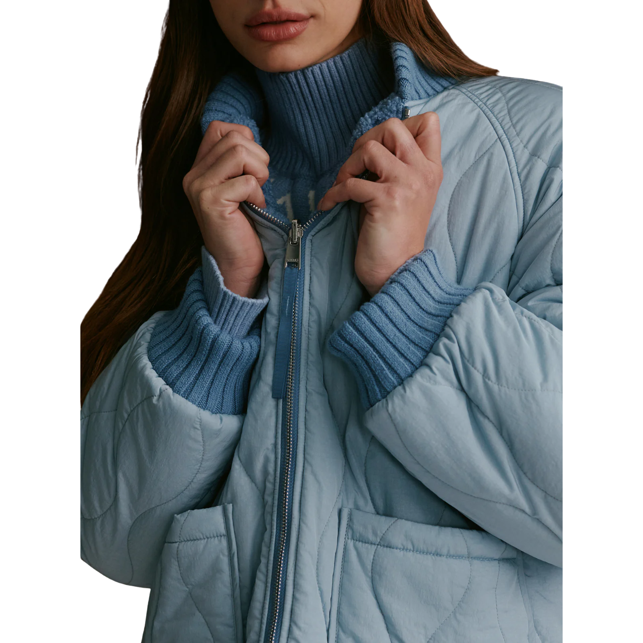 Serina Reversible Quilt Jacket Blue