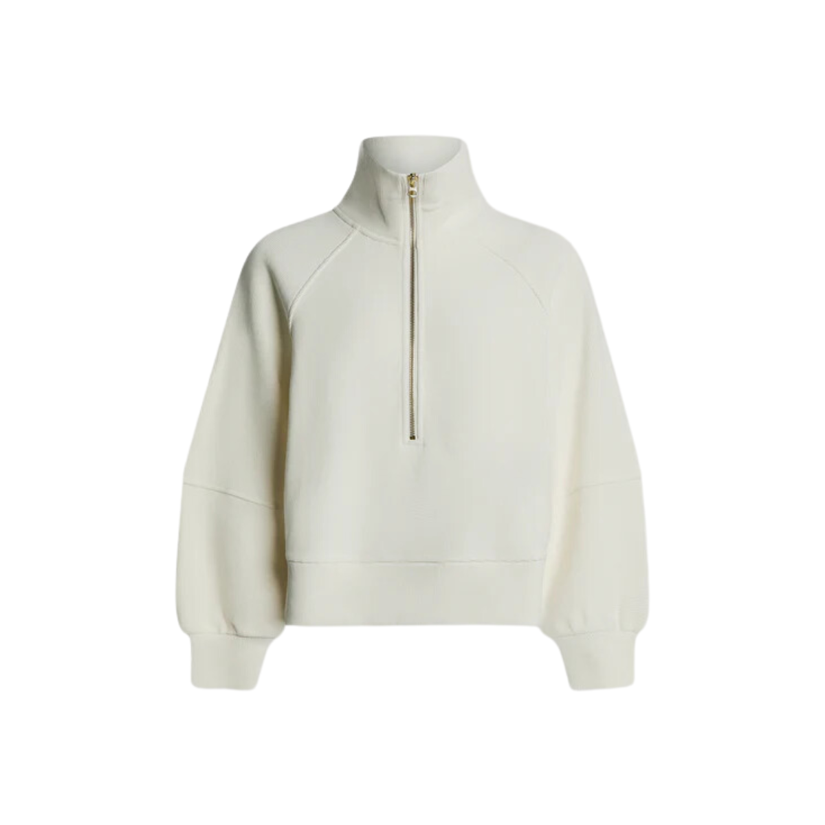 Milano Half Zip Sweat- Ivory