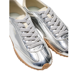 Bridge Metallic Silver Trainers
