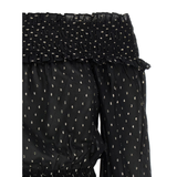 Black And Gold Chiffon Top