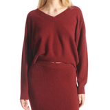 Raxon V Neck Cherry