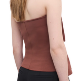 Sculpted Tube Top Mahogny Red