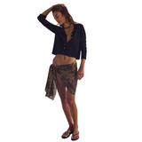 Nocturnal Solid Cardi Velvet Black