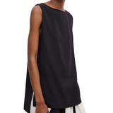 Sleeveless Crepe Top Black