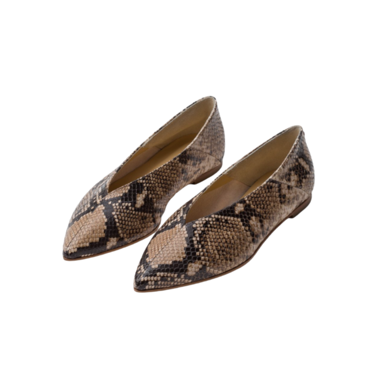 Moa Pointed Toe Flats Hazelnut