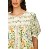 Floral Scoop Neck Blouse