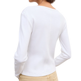 White Henley Top