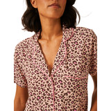 Short Pyjama Set - Liquorice Leopard