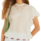 Off-White Blouse With Appliques