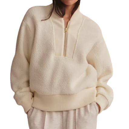 Mumford Half Zip Fleece Egret
