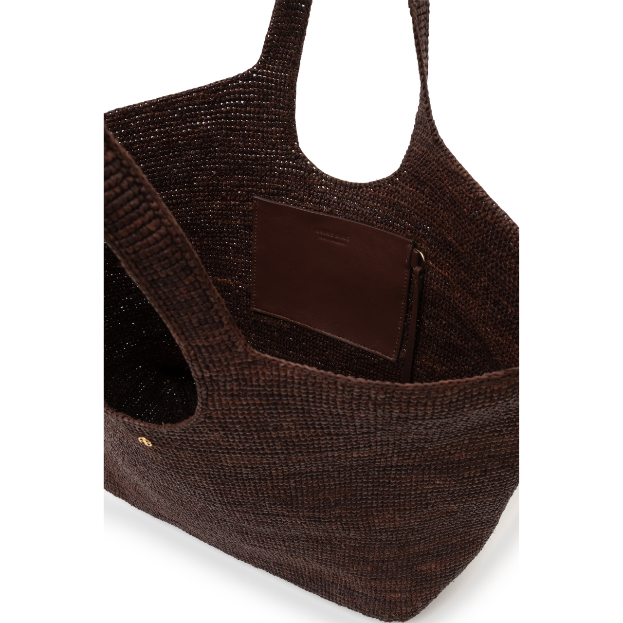 Lili Tote Raphia Dark Brown