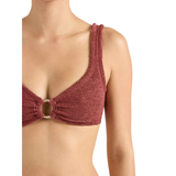 Julia Gold Hoop Bikini Metallic Rosewood