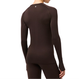 Seamless Textured LS Top Espresso