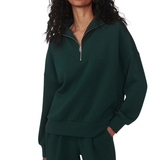 Hawley Half Zip Sweat Pine