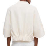 Short Wool Cardigan Off White