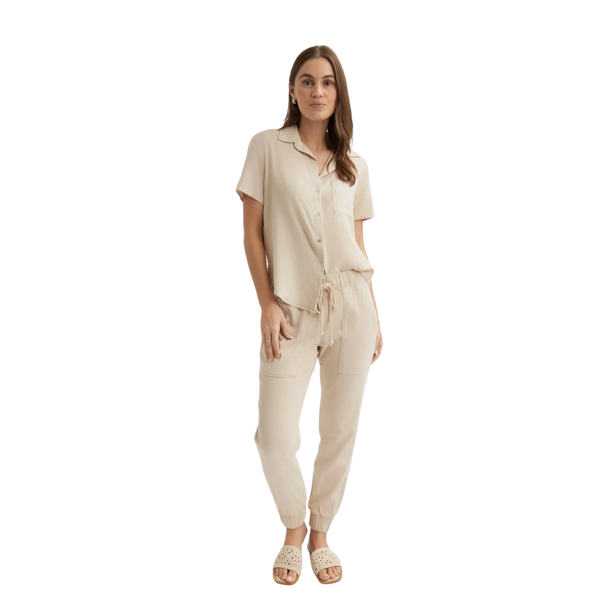 Pocket Jogger Linen Sand