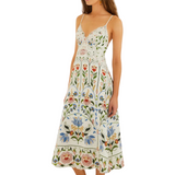 Stiched Garden Midi Dress